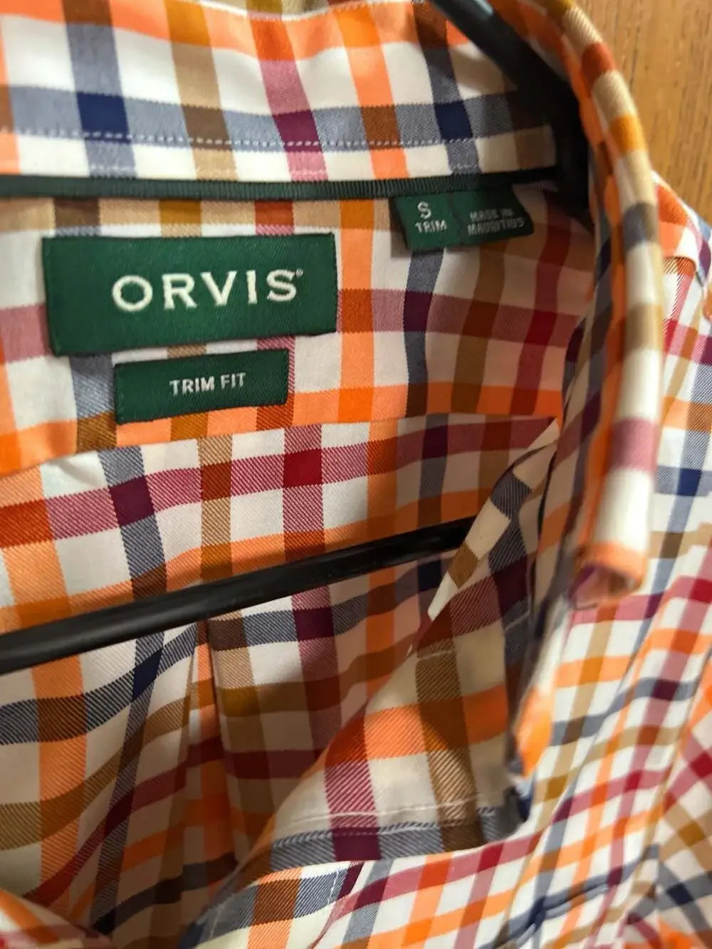 Orvis Men's Trim Fit Long Sleeve Button-Down Plaid Shirt